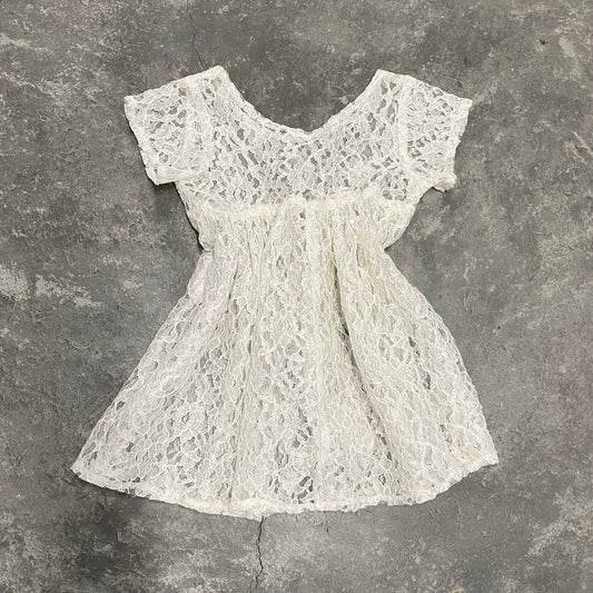 White Lace Vintage Dress 3T
