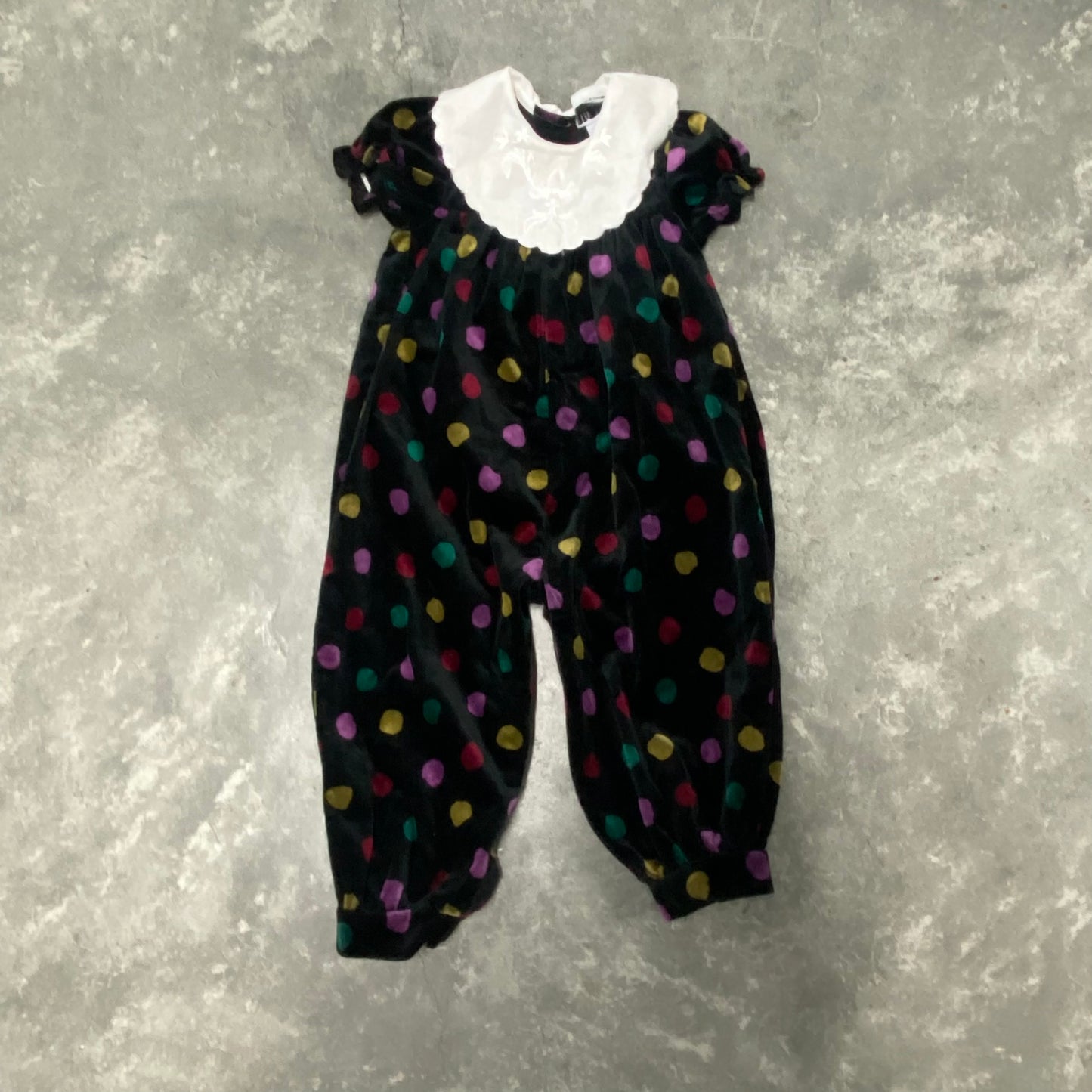 Vintage Polka Dot Velvet Jumper 24M