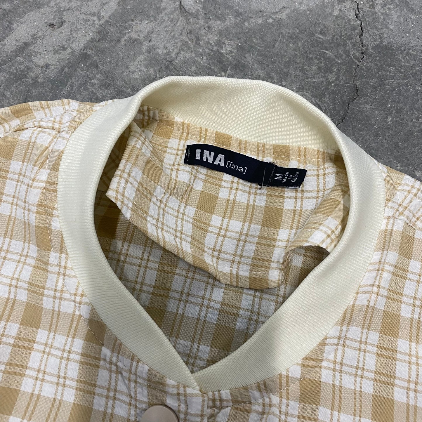 Baggy Plaid Ruffle Jacket