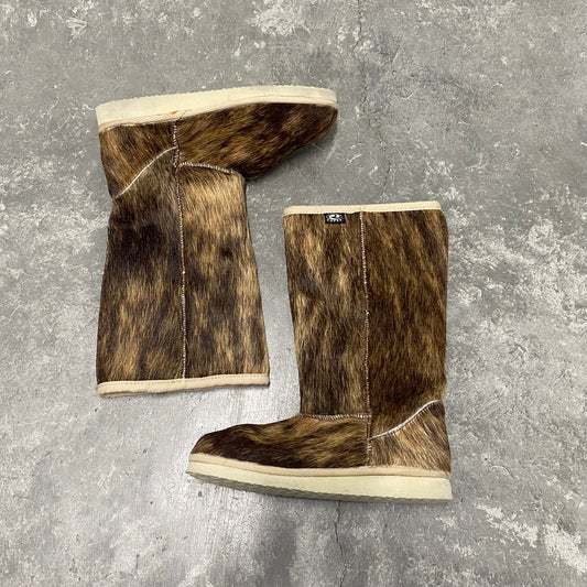 Brown Sheepskin Style Boots