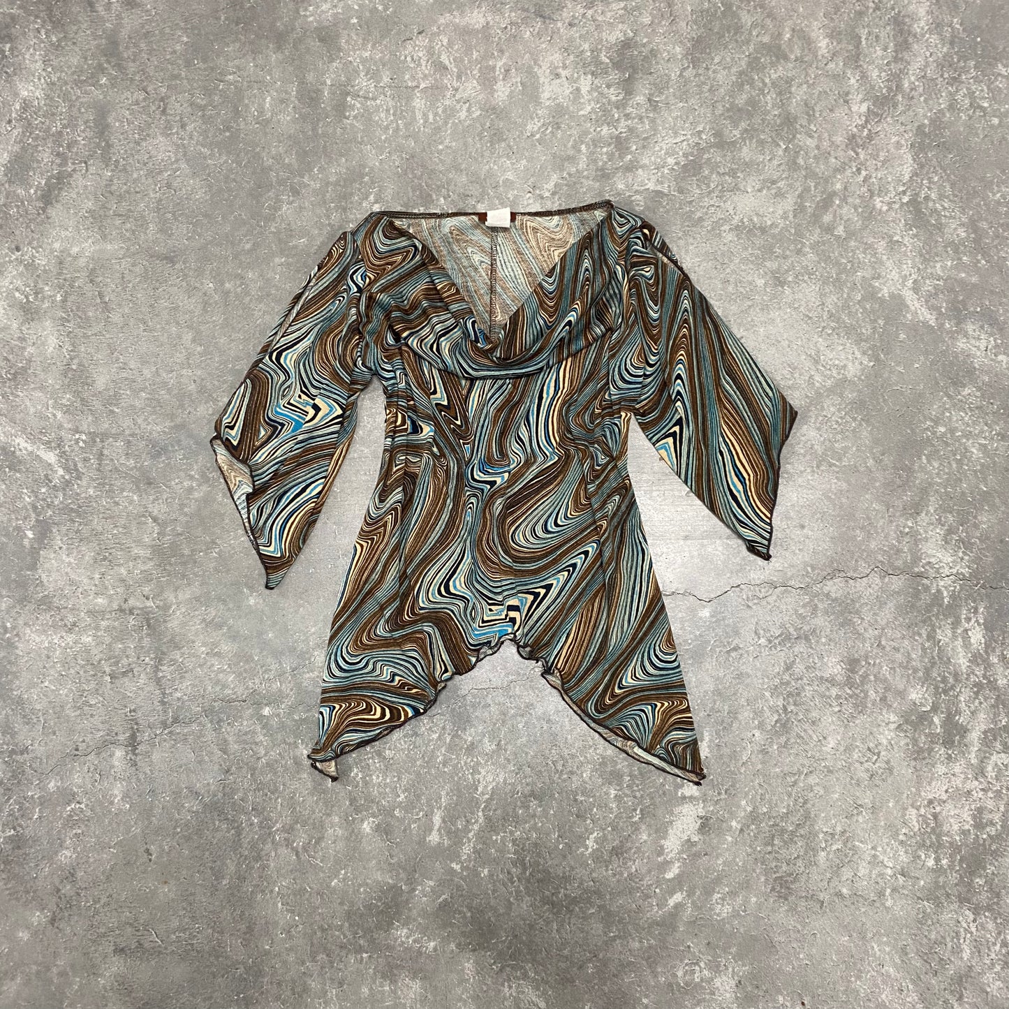 Vintage Blue Fairy Flowy Top