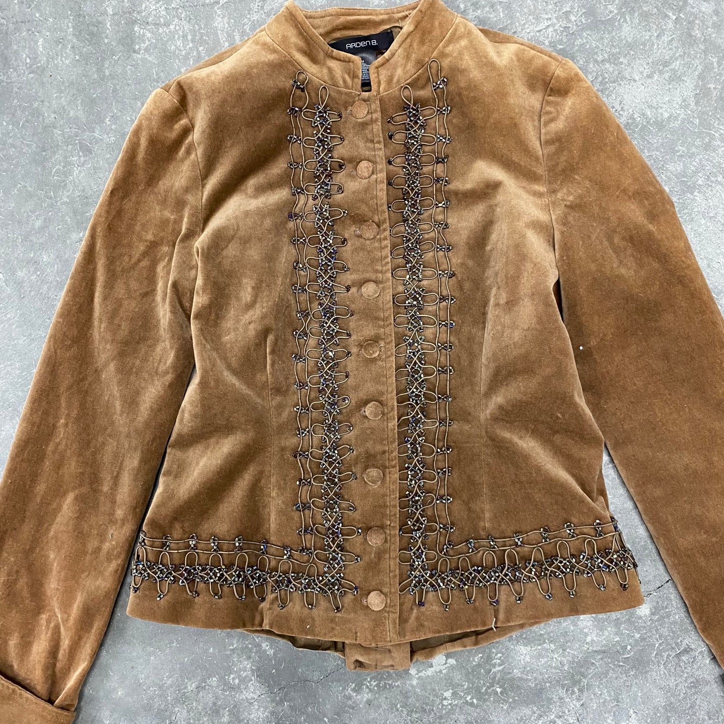 Vintage Brown Beaded Jacket