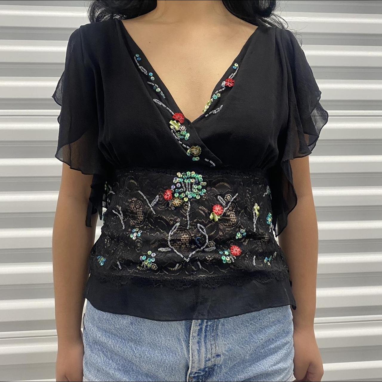Vintage Floral Lace Blouse