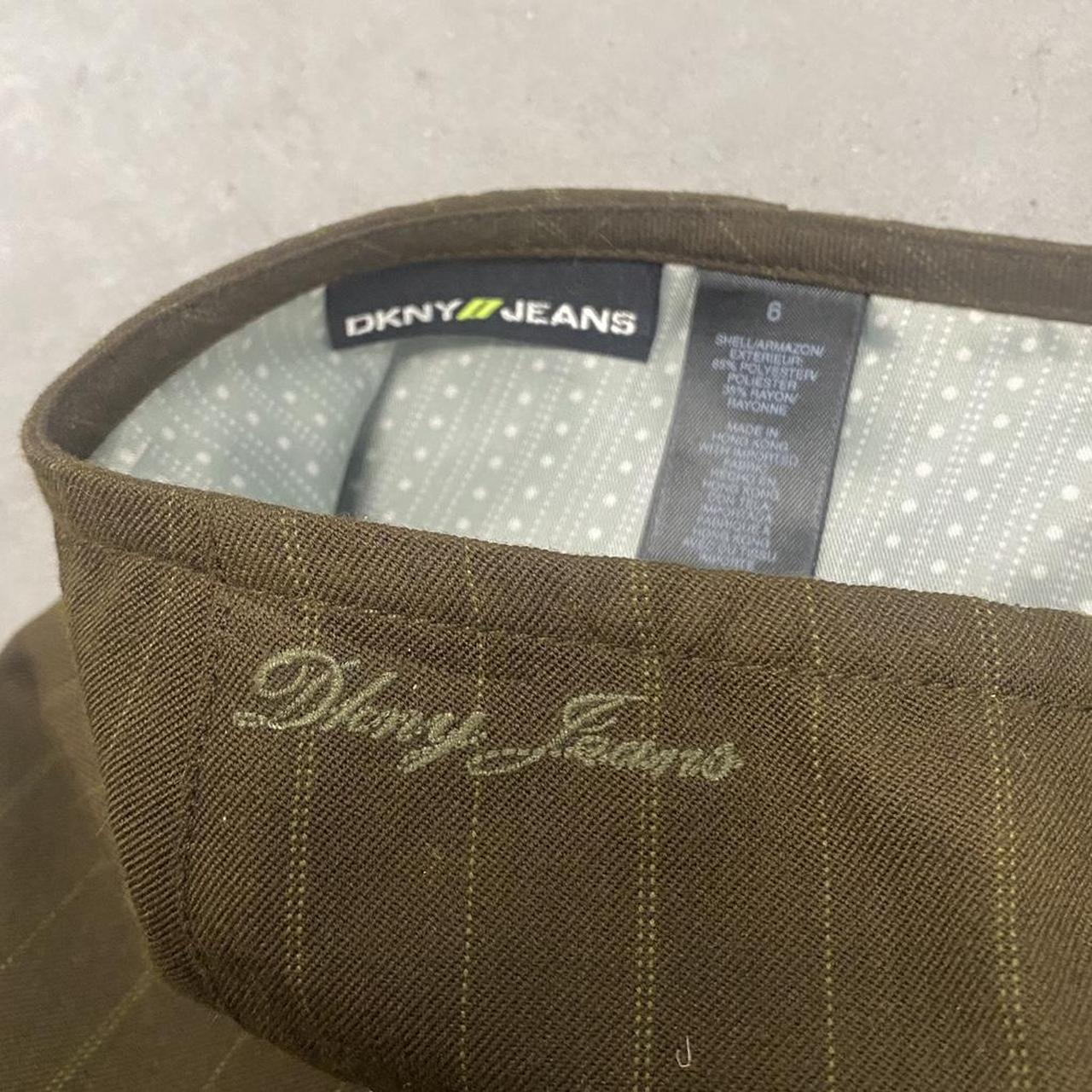 DNKY Green Tired Pinstripe Skirt