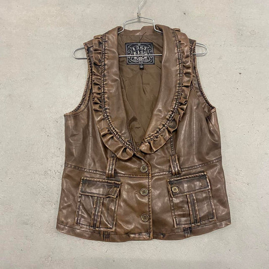 Plus Size Brown Gothic Vest