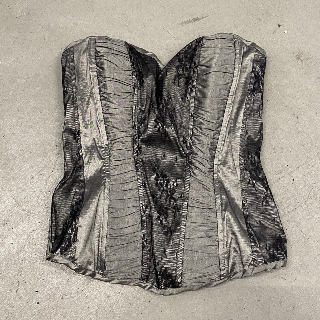 Y2K Grey Lace Corset