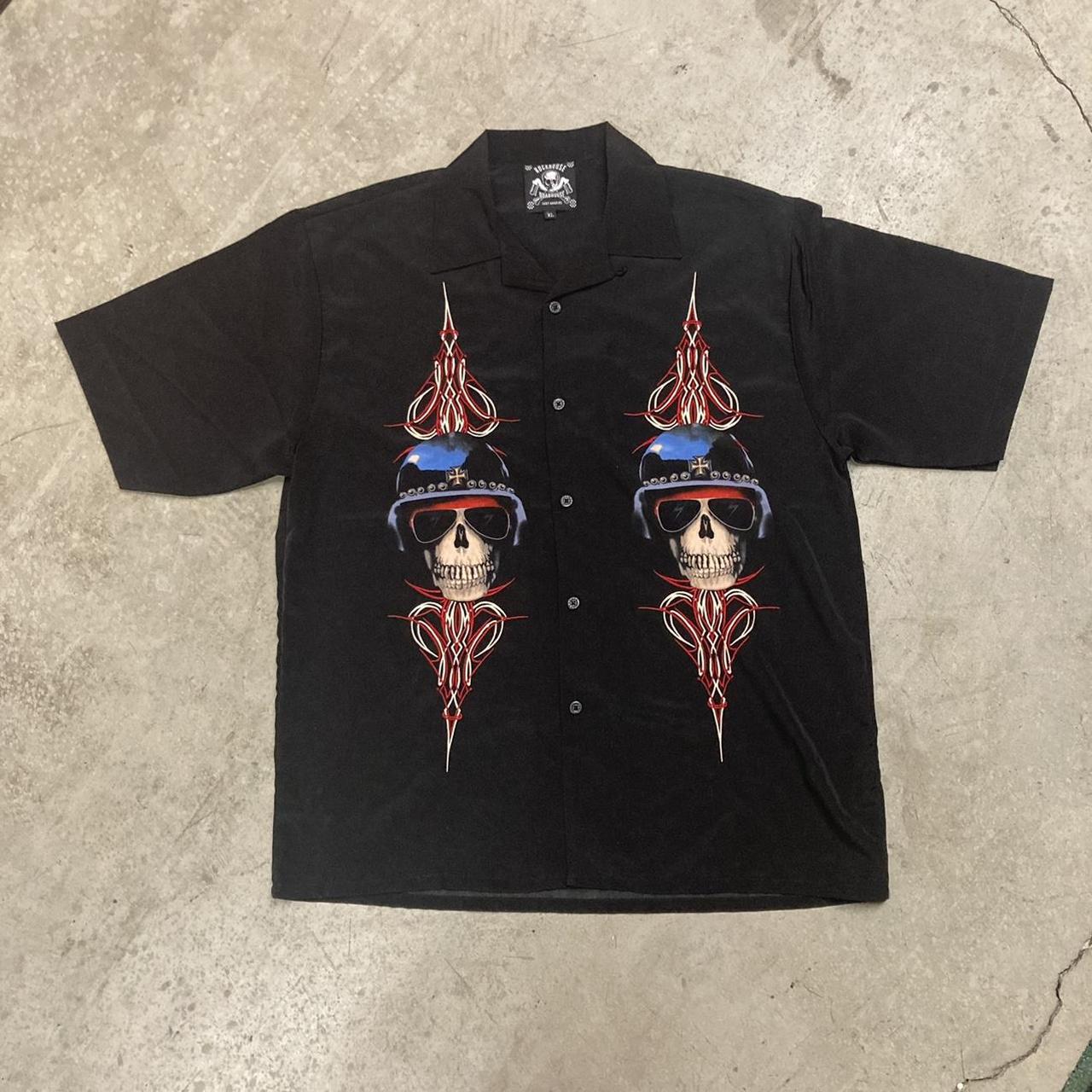 Biker Skull Button Up
