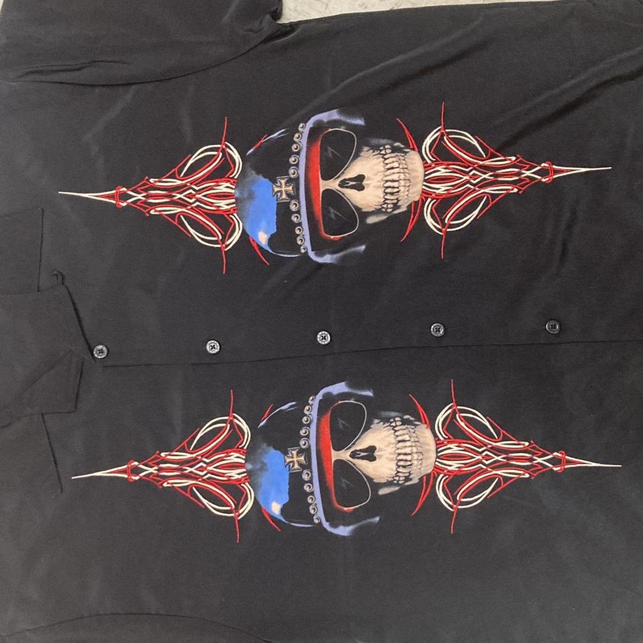 Biker Skull Button Up