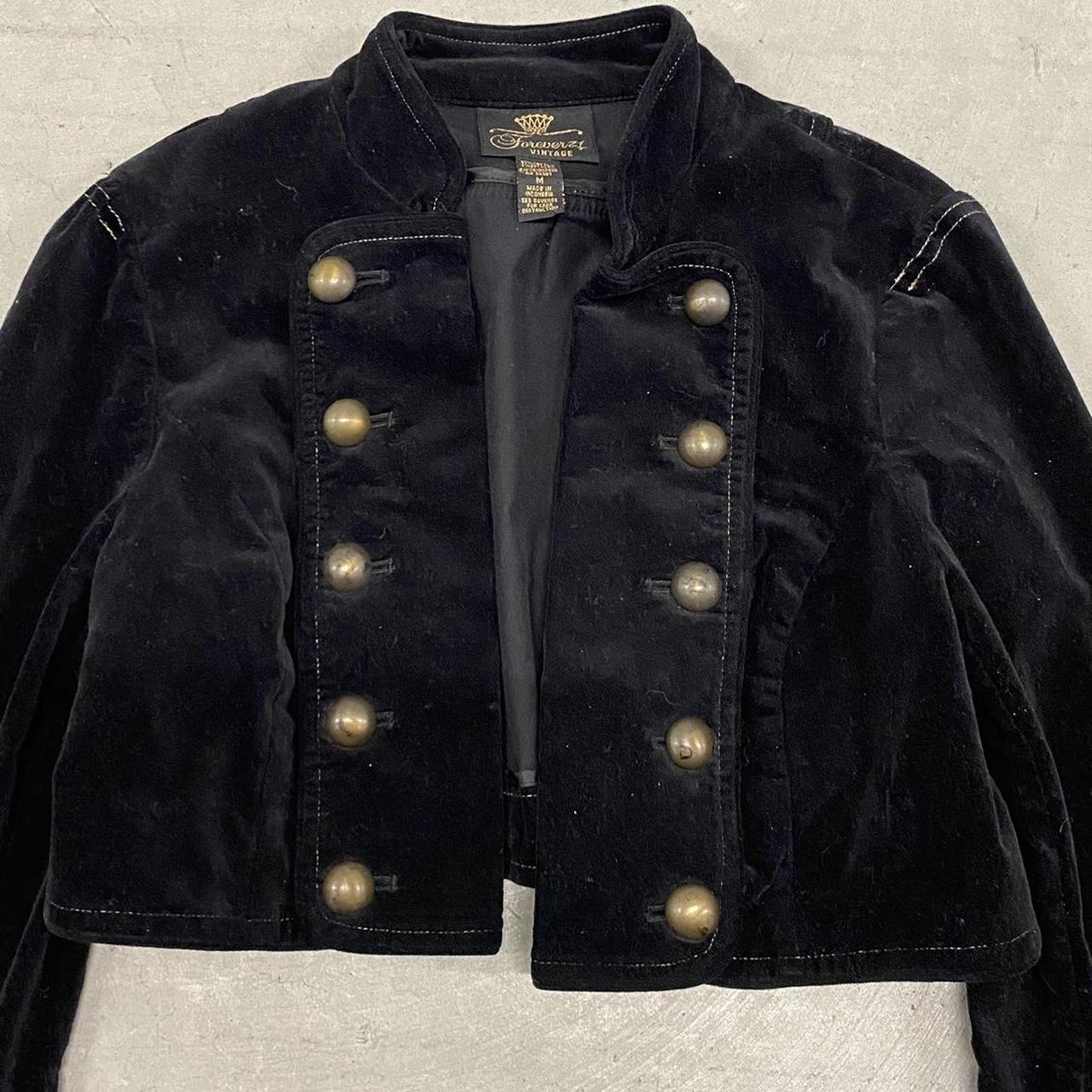 Black Cropped Velvet Fairy Core Jacket