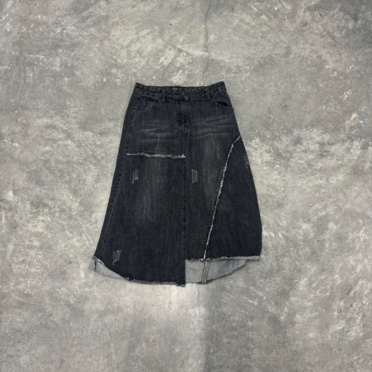 Women's Black and Grey Skirt