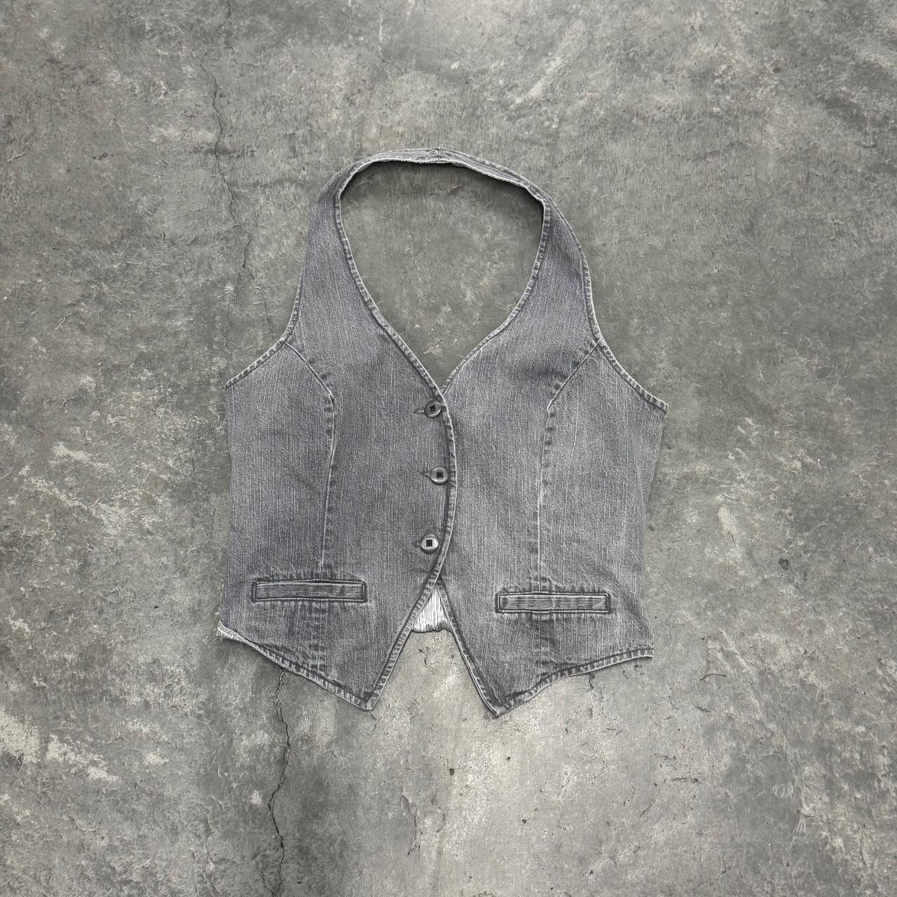 Vintage Grey Halter Vest