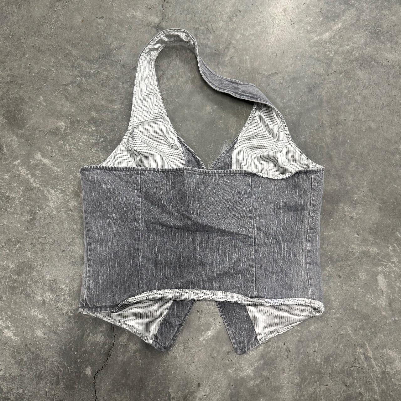 Vintage Grey Halter Vest