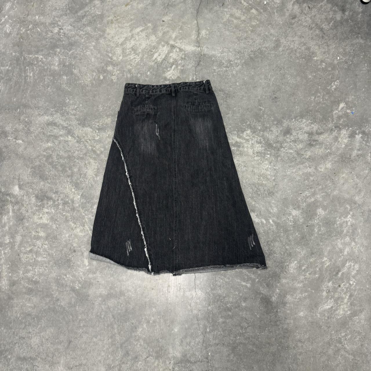 Women's Black and Grey Skirt